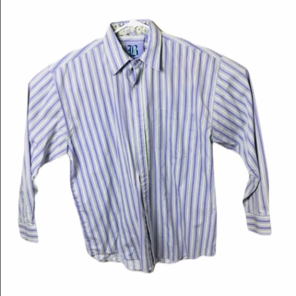 Brooklyn Express Men Dress Shirt Striped
